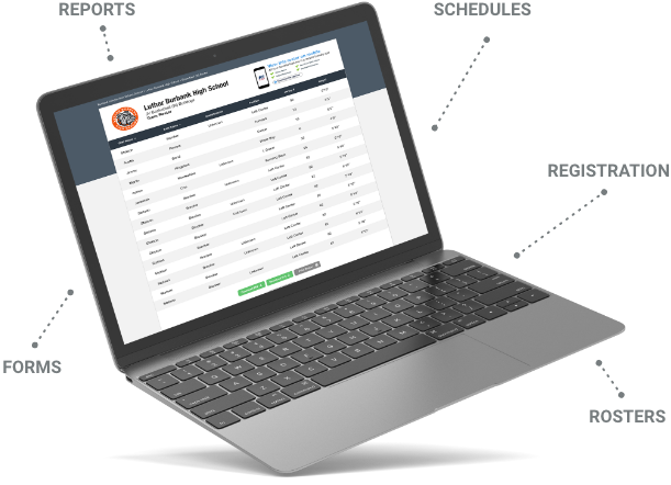 school sports management system for athletic departments, administrators and coaches